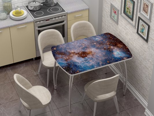 Стол кухонный бочонок фотопечать Космос (Регион 058)
